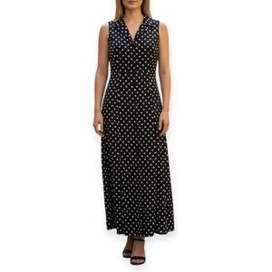 Elegant Black Polka Dot Dress